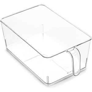 BINO | Clear Storage Organizer | THE HOLDER COLLECTION | Clear Containers for Organizing with Built-in Handles | Pantry Organization and Storage | Fridge Organizer | Smart Storage Bin Cabinet | Large