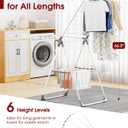 Sakugi Clothes Drying Rack, 69.5" Adjustable Wings, Foldable Design, XX-Large