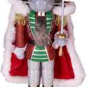Clever Creations Mouse King 14 Inch Traditional Wooden Nutcracker, Festive Christmas Dcor for Shelves and Tables
