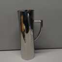 Stainless Steel Water Pitcher - 60 OZ Silver Slender Metal Pitcher for Beverages by MUGLIO