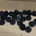 LANGXUN DIY Small Animal Playpen, Pet Playpen with Door and Waterproof Mat, Rabbit Guinea Pig Cages, Puppy Kitten Playpen | Indoor & Outdoor Portable Metal Wire Yard Fence, 12pcs Metal Pet Panels