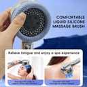 High Pressure Shower Head with Handheld with 4 Detachable Spray Modes and ON/OFF Pause Switch Detachable Filtered Showerhead ABS Rust-Resistant Material Chrome Polish, 1.9GPM