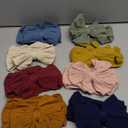 Niceye Handmade Baby Headbands Soft Stretchy Nylon Hair Bands with Bows for Newborn Infant Baby Toddler Girls (Navy Blue)