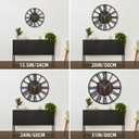 Large Wall Clock for Living Room Decor, 24 Inch Non Ticking Silent, Battery Operated Modern Vintage Oversized Wall Clock for Bedroom Kitchen