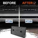 Front License Plate Frame for Ram 1500 DT 2019 2020 2021 2022 2023 2024 Licence Plate Holder fits Perfectly with Curvature of Front Bumper Ram License Plate Frame Replace OE CH1068151 68274215AE