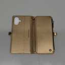 Defencase Compatible with iPhone 16 Plus Case Wallet with RFID Blocking Card Holder for Women Men, PU Leather Magnetic Snap Flip Zipper Strap Wallet Phone Case for iPhone 16 Plus 6.7", Desert Titanium