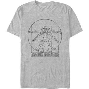 Stranger Things Men's Big & Tall Demo Anatomy Short Sleeve Tee (Athletic Heather),  XX-Large Big Tall