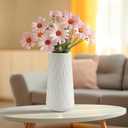 Flower Vase - White Ceramic Home Decor Vase10 Inch Large Vases for Modern CenterpiecesCylinder Vase for Dining Table Decor (10in)