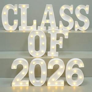 KatchOn, Class of 2026 Neon Sign - 8x5 Inch | Graduation Light Up Sign 2026 Led Neon Signs for Graduation Decorations 2026 | Class of 2026 Grad Light Up Letters for Graduation Party Decorations