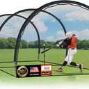 ORIENGEAR Baseball Batting Cage 13/20/30ft for Backyard, Baseball Training Equipment Netting Cages, Golf Softball Baseball Nets for Batting with Frame and Net, Hitting and Pitching Practice