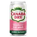 2 x Canada Dry Fruit Splash Strawberry Ginger Ale Zero Sugar Soda, 12 fl oz cans, 12 pack (EXP 08/03/26)
