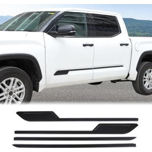 Aunginsy Door Side Molding Trim Strip Cover Compatible with Toyota Tundra 2022 2023 2024 2025, Exterior Body Side Door Molding Guard Panel Decorative Strip Sticker Protection ABS Exterior Accessories