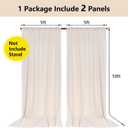 10ft x 10ft Beige Backdrop Curtains for Wedding Birthday Baby Shower Photography Backdrop Fabric Curtains Drapes Home Window Decorations Rod Pocket Light Filtering Window Drapes,5ft x 10ft, 2 Panels