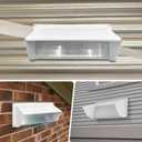 10 Inch Wall Vent Cap for Microwave Kitchen Range Hood Kitchen Vent Wall Cap Exhaust Vent Cover for 3-1/4" x 10" Ductwith Damper and Screen for Range Hood Kitchen Microwave Bath, White