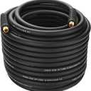 3/8" Hybrid Air Hose,100FT Air Compressor Hose,1/4"MNPT Fittings,Heavy Duty,Non-Kinking, Lightweight, Flexible In Extreme Cold Weather, Excellent UV, Oil and Abrasion Resistant,300 PSI