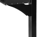 Colingmill Black 1 Set Iron Mailbox Posts with Mailbox for Outside Ground Mounting Post 56 Inch Tall Heavy Duty Architectural Stand with 8 Screws for Outdoor Use