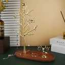 MORE&LESS Branch Jewelry Rack with deer, for Ring Earrings Necklace Bracelet,Suitable for living rooms, bathrooms,offices,etc.