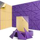 12 Pack Acoustic Panels with Self-Adhesive, 12"X 12"X 0.4"Sound Proof Foam Panels, Sound Panels High Density, Soundproof Wall Panels for Home Studio Office Purple