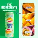 wildwonder Sparkling Probiotic Drink 12pk, For Gut Health & Immune Support, Mango Gold, 5g Prebiotic Fiber, Live Probiotics, Organic, Vegan, Low Sugar, 12 Pack, 12oz Can, As Seen on Shark Tank