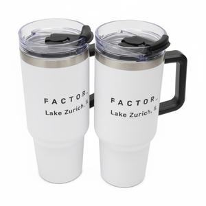 2 Pcs 40 oz Stainless Steel Tumbler with Handle