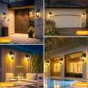 YSN 2 Pack Dusk to Dawn Outdoor Light Fixture Wall Mount Porch Lights Weather Resistant Exterior Sconce Light, Waterproof Wall Lantern for Porch, Garage, Backyard, Walkway, E26 Socket, Black