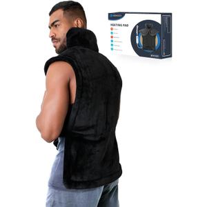 CooCoCo Heating Pad for Neck and Shoulders and Back, FSA Eligible Heat Pad for Back Pain Relief, Birthday Gifts for Women Men Mom Dad, 6 Heat Settings 3 Timers Auto-Off, 24"x37", ETL Certified (King Black)