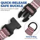 Martingale Dog Collars Adjustable Training Martingale Collar for Dogs - Reflective No Pull Dog Collar with Quick Release Buckle(Dark Grey, Small) (Extra Large, Pink)