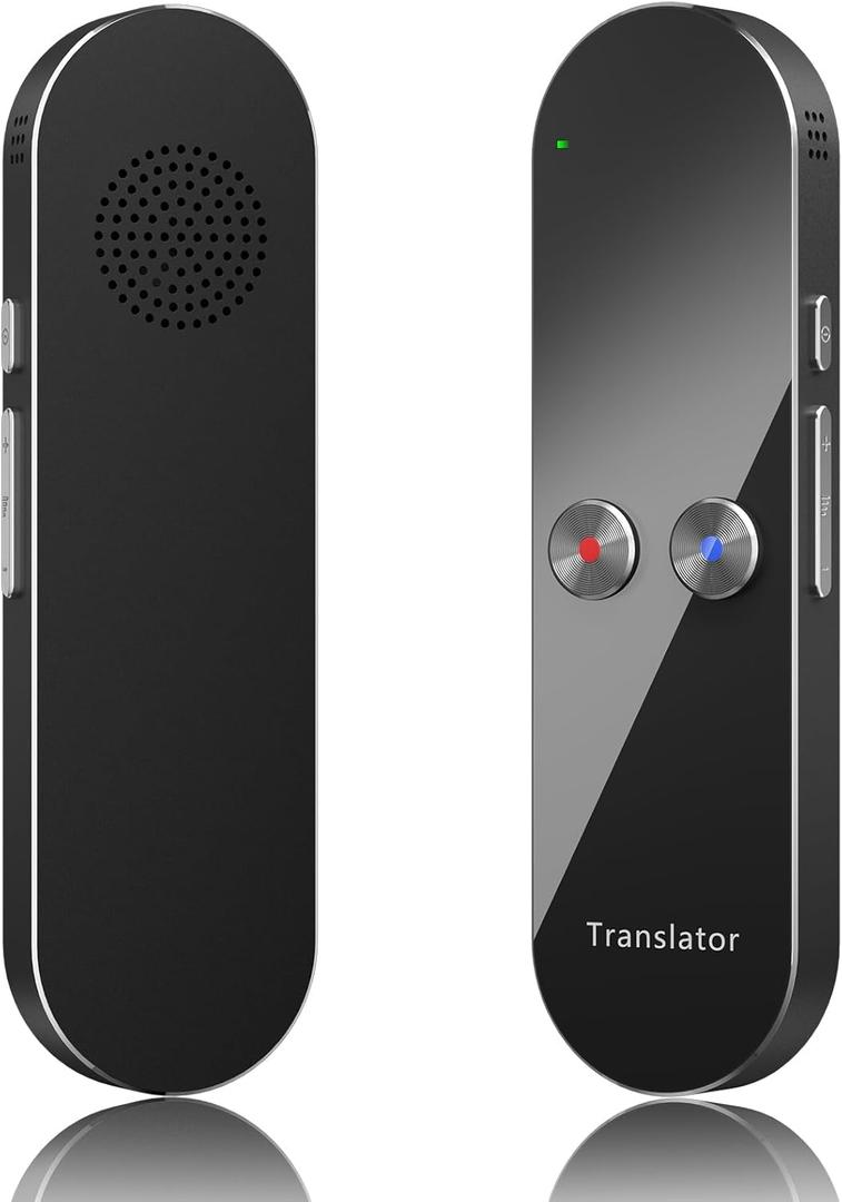 Language Translator Device Portable Two-Way Instant Translator,Online Voice Photo Text Translation 68+ Languages Supported, High Accuracy Translation Device for Travel Business Learning (Alloy Black)