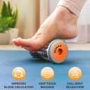 BESKAR Foot Massager Roller for Plantar Fasciitis Relief, Portable Feet Roller to Deep Tissue Muscle Massage, Foot Arch and Heel Pain, Reflexology Tool (Grey)