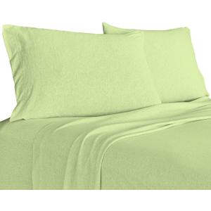 Brooklyn Flat Jersey Knit Sheet Set, Sage, King (King (U.S. Standard), Green)