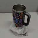 Cat Gifts for Women Cats Tumbler with Handle 40Oz Christmas Birthday Flowers & Elegance Cats Gift for Cat Lover Owner