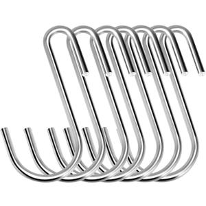 30PCS S Hooks, Premium Stainless Steel S Hooks for Hanging Kitchenware, Professional S Shaped Hooks for Hanging Pots, Pans, Cups, Plants, Bags, Jeans, Towels