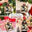 8 x Wolf Christmas Ornament 2025, Woodland Animal Ornaments for Tree - Howling Wolf Gifts for Men, Women, Spiritual Gifts for Family, Friends, Animal Lovers - Layered Wooden Hanging Decor