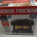 George Foreman 4-Serving Removable Plate Electric Grill and Panini Press, George Tough Non-Stick Coating, Drip Tray Catches Grease, Black