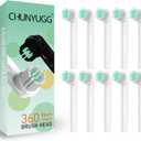 10 Pack Toothbrush Replacement Heads Compatible with Quip Rev 360 Oscillating Electric Toothbrush, Brush Head Refill for Adult, White