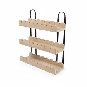 Wood Floating Shelves for Wall,Nursery Bookshelf,Kids Book Shelf,Baby Toys Storage Decor Organizer Wall Mounted for Living Room Bedroom,Wavy Edge,Preassembled, Pack 3