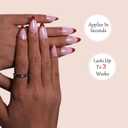 2 x Glossy Glazed French Tip Press-On Nails  Medium Almond Shape | Effortless Salon Look in Minutes | 30-Piece Reusable Nail Kit with Glue | 15 Sizes for a Perfect Fit(Rosy Nude Ombre)