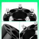 YHTAUTO 5x4.5 Hub Centric Wheel Spacers 1.5 Inch Fits Ford Mercury Lincoln Model, Explorer, Edge, Mustang, Ranger, MKX, Town Car, 5x114.3 Tire Spacers w/ 1/2"-20 Studs 70.5mm Hub Bore 2PCS Black 5 Lug