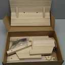 Hanging Wooden Bird Feeder Outdoor Large Capacity Wood Birdfeeder for Feeding Outside Garden Wild Birds Finches Robin Sparrow Blue Jay Chickadees