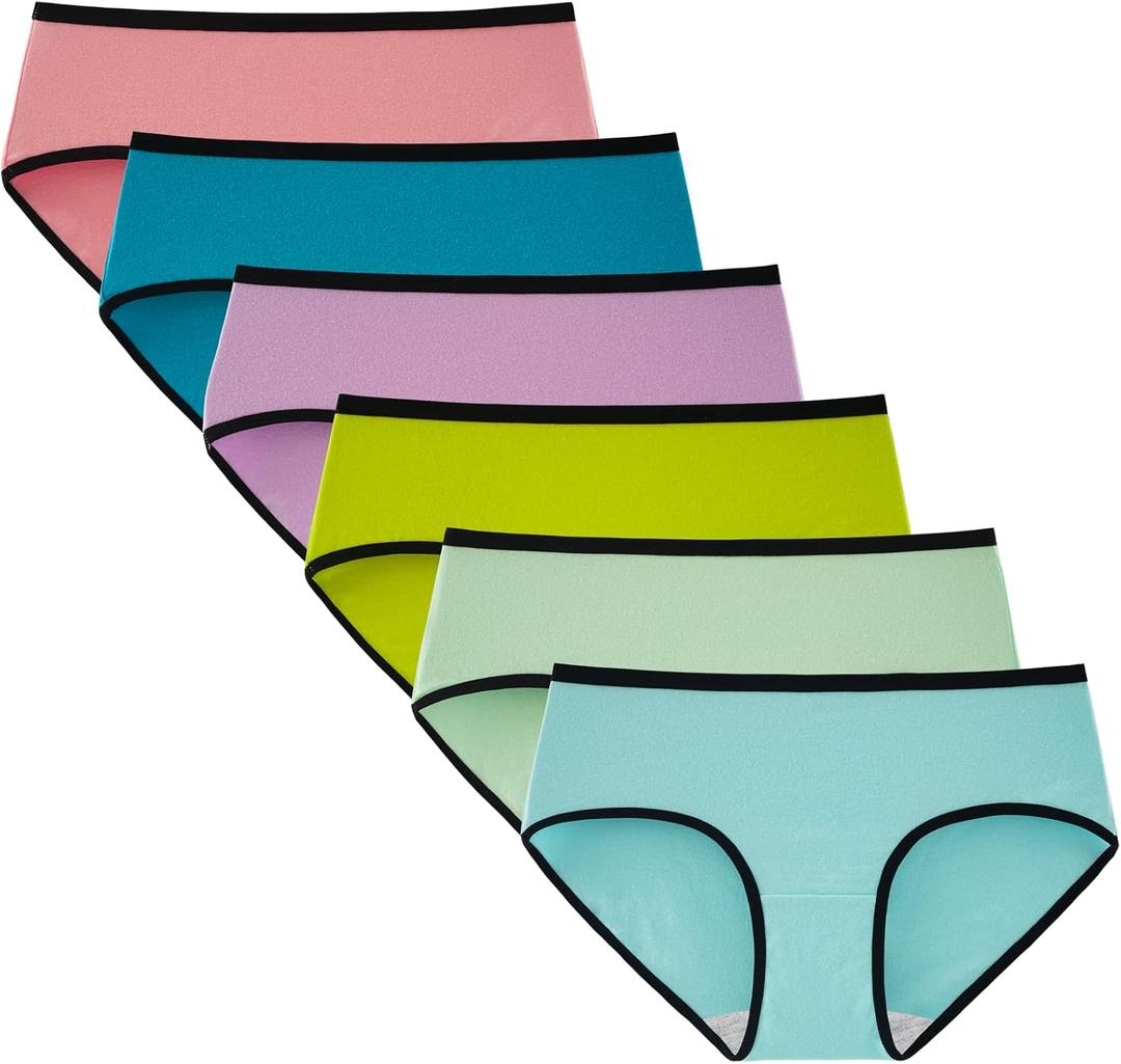 INNERSY Womens Underwear Cotton Hipster Panties Regular & Plus Size 6-Pack (X-Small, Spun Sugar)