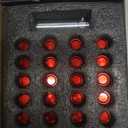 24pcs M14x1.5 Lug Nuts with Forged Aluminum Alloy Material Shell, 24 mm width/42mm Height, Compatible with 2014-2022 Ram 2500 3500, 2003-2016 Ford F250 F350 (Red)