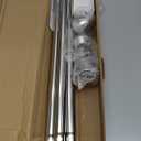 Anovo Flag Pole Kit Stainless Steel 6 FT Flag Poles with1 Inch Metal 360° Rotating Flag Pole Rings Clip, TwoPosition Flag Pole Holder Brackets Mounting for Outside House Outdoor Porch (6 FTSliver)