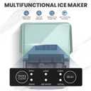 DUMOS Countertop Ice Maker with Handle, 26lbs/24H Portable Ice Machine, 9 Bullet Cubes Ready in 6 Mins, Self-Cleaning, Quiet Compact for Home, Kitchen, RV, Camping, Green