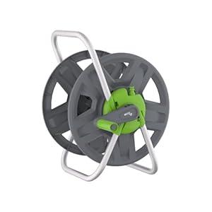 YESTAR Water Hose Reel Cart, Holds 60-80 Ft of 5/8 Inch Hose, Green Wall Mounted Garden Hose Cart, Portable Hose Reel for Convenient Storage and Watering
