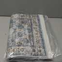 Uphome Bathroom Rugs Runner, Distressed Farmhouse Boho Blue Bath Mat, Non Slip Washable Long Bath Rugs, Vintage Traditonal Soft Velvet Bathroom Runner for Bathtub Sink Shower, 18x47 inch