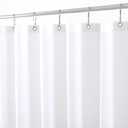 Biscaynebay Hotel Quality Fabric Shower Curtain Liners 72" X 72", White Water Resistant Bathroom Curtains Rust Resistant Grommets Weighted Bottom Hem Machine Washable