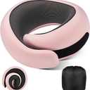 Neck Pillow Airplane,100% Pure Memory FoamTravel Neck Pillow Travel Neck Support Ergonomic &Portable Design Best for Sleeping Plane Car Train Office Flight (Light Pink)