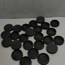 2-1/4" Plastic Tubing End Caps, 25Pcs Round Hole Plug Insert for Round Iron Pipe Chair Leg Table Bookshelves Patio Furniture, Black