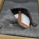 6.1inch Ceramic Raised Double Bowls Set with Acacia Wood Stand, 2 Heights Elevated, Food & Water Bowls for Toy Breed Dogs, Kitty, Cats, Pet Bowl(13.5OZ, Arctic White)