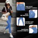 4 Pack Leggings for Women Butt Lift High Waisted Tummy Control No See-Through Yoga Pants Workout Running Leggings, L/XL